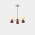 Traditional French Pastoral Iron Frame Pumpkin Acrylic 3/6/8-Light Chandelier For Living Room