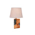 Contemporary Scandinavian Square Ceramic Base Fabric 1-Light Table Lamp For Bedroom