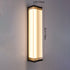 Modern Minimalist Waterproof Rectangular Stainless Steel Acrylic LED Outdoor Wall Sconce Lamp For Outdoor Patio