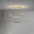 Contemporary Scandinavian Glass Magic Bean Long Strip 7/9/11 Light Island Light Chandelier For Dining Room