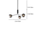 Contemporary Creative Lava Orb All Copper Glass 3/5/8 Light Chandelier For Living Room