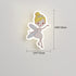 Contemporary Creative Acrylic Cartoon Fairy Astronaut Iron LED Kids Wall Sconce Lamp For Bedroom