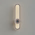 Modern Minimalist Long Oval Hardware Aluminum LED Wall Sconce Lamp For Living Room