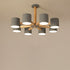 Contemporary Scandinavian Branch Round Wood Hardware 6/8 Light Chandelier For Living Room