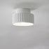 Contemporary Nordic Cream Style Ribbed Resin Round Shade 1-Light Flush Mount Ceiling Light For Bedroom