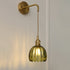 Modern Art Deco Flower Bud Glass Shade 1-Light Wall Sconce Lamp For Living Room