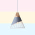 Modern Minimalist Tapered Solid Wood Iron 1-Light Pendant Light For Living Room