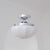 Contemporary Scandinavian Cream Round Iron Glass 1-Light Semi-Flush Mount Ceiling Light For Living Room