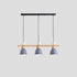 Contemporary Scandinavian Round Bird Iron Wood Resin 3-Light Island Light Chandelier For Dining Room