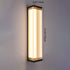 Modern Minimalist Waterproof Rectangular Stainless Steel Acrylic LED Outdoor Wall Sconce Lamp For Outdoor Patio