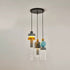 Contemporary Creative Irregular Graphic Glass Rod Hardware Aluminum LED Chandelier For Living Room