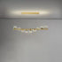 Contemporary Scandinavian Glass Magic Bean Long Strip 7/9/11 Light Island Light Chandelier For Dining Room