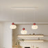 Modern Minimalist Cream Cotton Iron Plastic 3/5 Light Island Light Chandelier For Dining Room