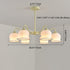 Modern Art Deco Iron Frame PLA Bell Orchid Flower Shade 3/5/6-Light Chandelier For Living Room