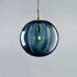 Contemporary Nordic Water-Ripple Glass Spherical Shade 1-Light Pendant Light For Living Room