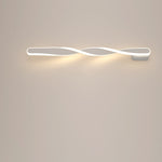 Modern Minimalist Spiral Long Aluminum Silicone LED Wall Sconce Lamp For Living Room