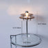 Modern Mid-Century Round Flying Saucer Iron Acrylic 1-Light Table Lamp For Bedroom