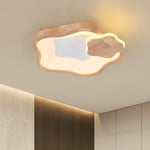 Contemporary Scandinavian Log Ring Acrylic LED Flush Mount Ceiling Light For Bedroom