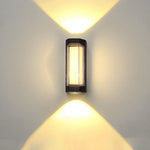 Contemporary Simplicity Aluminum Up And Down Luminous LED Waterproof Wall Sconce Lamp For Outdoor Patio