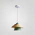 Modern Minimalist Macaron Disc Round Wooden Iron 1-Light Pendant Light For Living Room