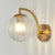 Contemporary Scandinavian Round Ball Iron Glass 1-Light Wall Sconce Lamp For Living Room