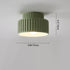 Contemporary Nordic Cream Style Ribbed Resin Round Shade 1-Light Flush Mount Ceiling Light For Bedroom