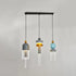 Contemporary Creative Irregular Graphic Glass Rod Hardware Aluminum LED Chandelier For Living Room