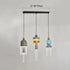 Contemporary Creative Irregular Graphic Glass Rod Hardware Aluminum LED Chandelier For Living Room