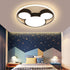 Contemporary Simplicity Mouse Acrylic Ring Hardware LED Flush Mount Ceiling Light For Bedroom