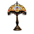 Traditional Tiffany Umbrella Alloy Stained Glass 1-Light Table Lamp For Bedroom