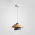 Modern Minimalist Macaron Disc Round Wooden Iron 1-Light Pendant Light For Living Room