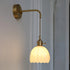 Modern Art Deco Flower Bud Glass Shade 1-Light Wall Sconce Lamp For Living Room