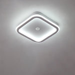 Modern Minimalist Inductively Round Rhombus Iron Aluminum PVC LED Flush Mount Ceiling Light For Living Room