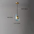 Contemporary Luxury Curved Textured Glass Brass 1-Light Pendant For Living Room