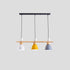 Contemporary Scandinavian Round Bird Iron Wood Resin 3-Light Island Light Chandelier For Dining Room