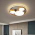 Contemporary Simplicity Mouse Acrylic Ring Hardware LED Flush Mount Ceiling Light For Bedroom