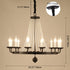 Contemporary Luxury Iron Round Frame Candelabra Crystal Bead 6/8/10/12-Light Chandelier For Living Room