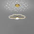 Contemporary Creative Starry Reflection Clouds Acrylic Ring LED Chandelier For Living Room