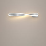 Modern Minimalist Spiral Long Aluminum Silicone LED Wall Sconce Lamp For Living Room