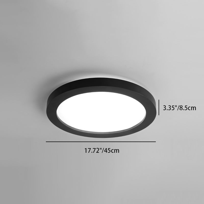 Modern Minimalist Round Iron Acrylic LED Flush Mount Ceiling Light For Bedroom