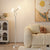 Contemporary Creative Crossed Flowers Iron Plastic LED Standing Floor Lamp For Living Room