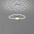 Contemporary Creative Starry Reflection Clouds Acrylic Ring LED Chandelier For Living Room