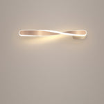 Modern Minimalist Spiral Long Aluminum Silicone LED Wall Sconce Lamp For Living Room