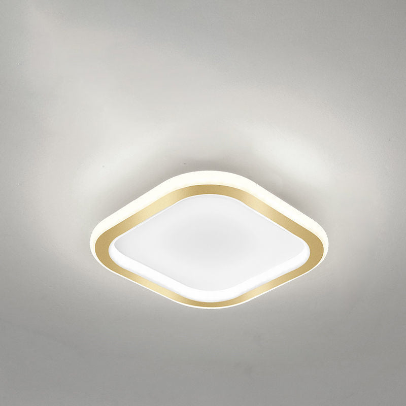 Contemporary Nordic Geometric Iron LED Flush Mount Ceiling Light For Hallway