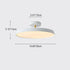 Modern Minimalist Round Hardware Acrylic LED Semi-Flush Mount Ceiling Light For Living Room