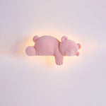 Contemporary Creative Cartoon Bear Acrylic LED Kids Wall Sconce Lamp For Bedroom